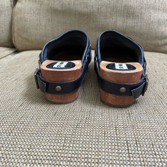 Steve Madden black suede wood mule clogs 7 - Picture 7 of 9